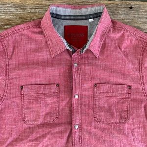 Mens Guess Long Sleeve Button Down Shirt - L